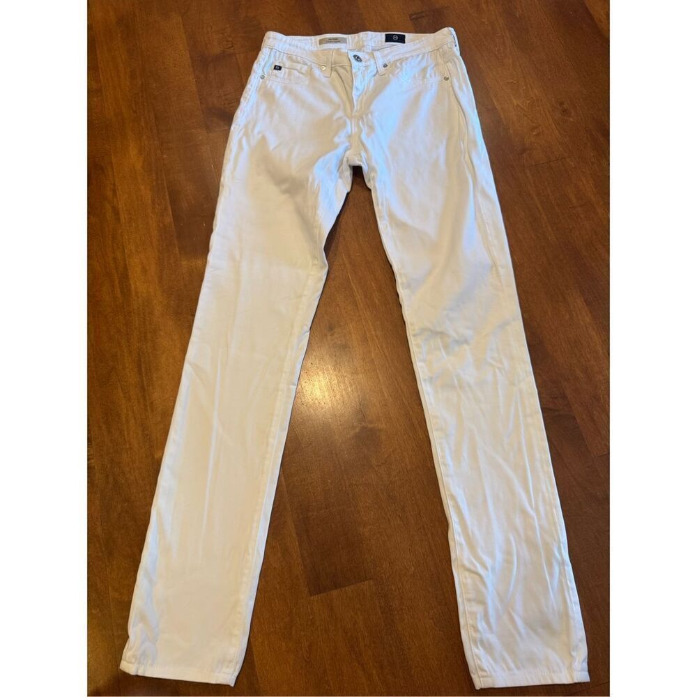 Ag Adriano Goldschmied White Skinny Jeans - Clean Stretch Denim